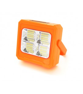 Фонарь переносной RD-C096+Solar+пульт, 4 режима, встроенный аккум, корпус прочный пластмасс, магнит, USB кабель, Box