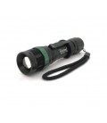 Фонарь ручной Watton WT-037, 1LED Cree Q5, 3W, 3 режима, ZOOM, 18650/2800mah (переходник3*AAA), Black, IP44, СЗУ, 132х34х28мм, B