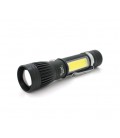 Фонарик ручной Watton WT-028, Cree T6+16SMD, 3 реж., ZOOM, 6800mAh аккумулятор, зарядка microUSB, IP44. 135 х 30 х 20. BOX