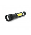 Фонарик ручной Watton WT-602, Cree T6+16SMD, 3 реж.,ZOOM, 6800mAh аккумулятор, зарядка microUSB. IP44. 135 х 30 х 20. BOX