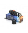 Фонарь ручной PIPO PPF-616, 1LED Cree Q5, 10W, 3 режима, ZOOM, 18650/2400 встроенный, Black, IP44, USB, 112х28х24мм, BOX