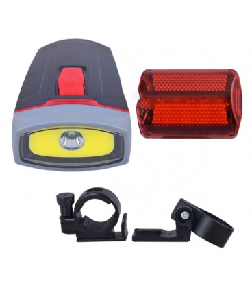 Фонарик Bailong велосипедный BL-808, 5 LED, питание 3*1.5'ААА', BOX