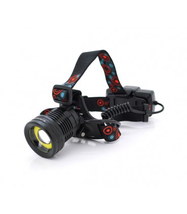 Налобный фонарик Bailong BL-GT200+COB, 3 режима, Zoom, корпус- алюминий, водостойкий, ударостойкий, аккум 2*18650, USB кабель, B