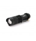 Фонарь ручной Watton WT-304, 1LED CREE Q5, 3W, 3 режима+Zoom, АА/1300mah, Black, IP40, СЗУ, 92х26х26мм, BOX
