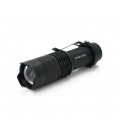 Фонарь ручной KAMASTAR KM-82, 1LED CREE Q5, 3W, 3 режима, ZOOM, АА/1300mah, Black, IP40, СЗУ, 82х26х26мм, BOX