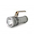 Фонарь поисковый GLH-3405, 1LED T6, 10W, 3 режима, 2*18650, Silver, IP40, СЗУ, переходник, 150х65х95мм, BOX Q60