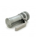 Фонарь поисковый GLH-3405, 1LED T6, 10W, 3 режима, 2*18650, Silver, IP40, СЗУ, переходник, 150х65х95мм, BOX Q60