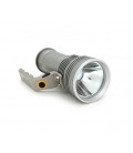 Фонарь поисковый GLH-3405, 1LED T6, 10W, 3 режима, 2*18650, Silver, IP40, СЗУ, переходник, 150х65х95мм, BOX Q60