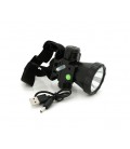 Налобный фонарик XO YH01,1 Led 1W, 3 режима, корпус- пластик, водостойкий, ip44, питание АКБ встроен 18650/600mah, USB- кабель, 