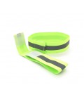 Глянцевый светоотражающий эластичный ремешок на запястье или щиколотку, цена за комплект 2шт, Light Green