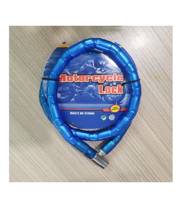 Замок велосипедный цепной на ключе KMING3835, длина 18*1000мм, PVC/сталь, Blue