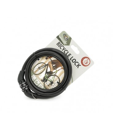 Замок велосипедный цепной кодовый YT427L, длина 8*1200мм, Mix color