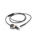 Универсальный эндоскоп 3в1 (USB+MicroUSB/Type-C) для смартфона/ПК, камера 5.5мм, мягкий кабель 1м, с LED-подсветкой, IP67