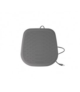 Коврик подстилка с подогревом от USB для автокресла, 5V, 46x46см, серый