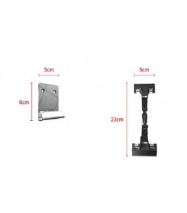 Настенный зажим для мойки ковриков , металл 50*60мм+ПВХ 80*230мм , черный