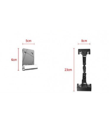 Настенный зажим для мойки ковриков , металл 50*60мм+ПВХ 80*230мм , черный