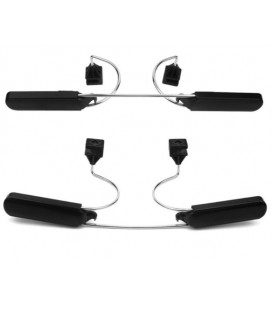 Вешалка в автомобиль с крючками, крепление к подголовнику, ABS-сталь, 50*14см, Black