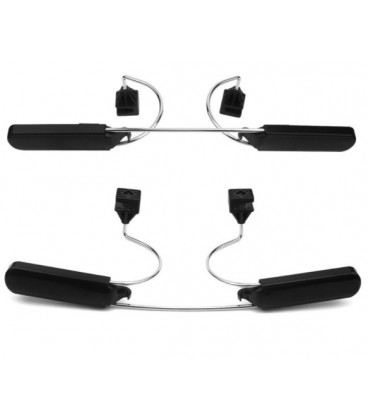 Вешалка в автомобиль с крючками, крепление к подголовнику, ABS-сталь, 50*14см, Black