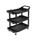 Пластиковая тележка для инструментов 975х480х680мм, черный