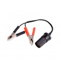 Адаптер переходник с аккумулятора(крокодилы) на прикуриватель, 12V, 30см, черный