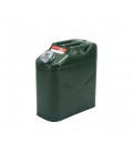 Канистра Merlion YT-HS-FV-15L, металлическая с клапаном + гибкая лейка, 15л, 340х165х360мм, Green