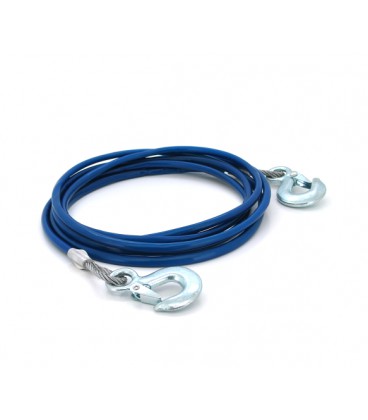 Буксировочный стальной трос в PVC кожухе 4х8мм, 4м/3 т, Пакет