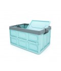 Органайзер пластиковый с крышкой в багажник автомобиля, 530x350х295mm, Blue