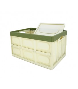 Органайзер пластиковый с крышкой в багажник автомобиля, 500x350х290mm, Green