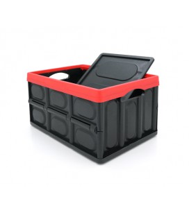 Органайзер пластиковый с крышкой в багажник автомобиля, 410x280х230mm, 30л, Black