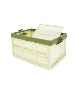 Органайзер пластиковый с крышкой в багажник автомобиля, 400x280х230mm, Green