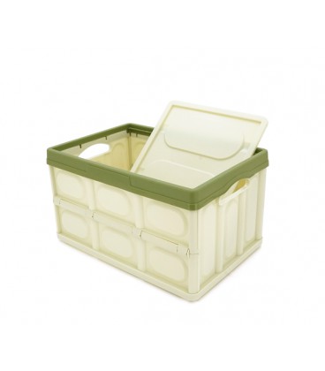 Органайзер пластиковый с крышкой в багажник автомобиля, 370x260х210mm, Green