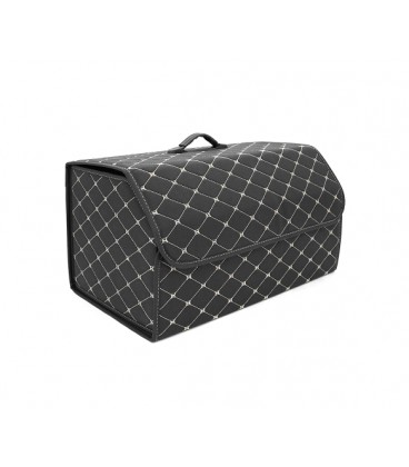 Складной кожаный автомобильный органайзер 540*320*300, Black-Gold