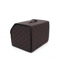 Складной кожаный автомобильный органайзер 400*320*300, Black-Red