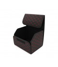 Складной кожаный автомобильный органайзер 400*320*300, Black-Red