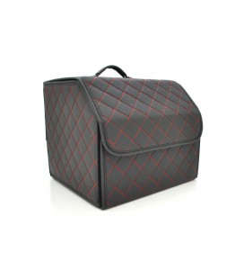 Складной кожаный автомобильный органайзер 330*320*300, Black-Red