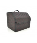 Складной кожаный автомобильный органайзер 330*320*300, Black-Red