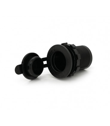 Гнездо Авто прикуривателя врезное с гайкой, корпус пластик