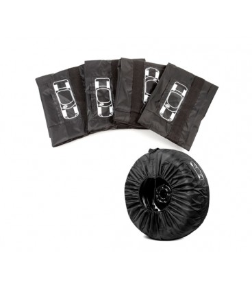 Набор чехлов для колес, 4 шт, диамерт 66 cm, подходит для шин диаметром 13–18 дюймо, Black