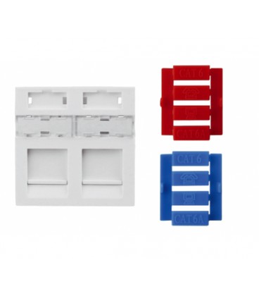 Модульная вставка OK-net, 45х45 2 порта, тип 1