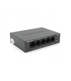 Коммутатор POE 48V Mercury MS05CP 4 портов POE+1 порт Ethernet (Uplink ) 10/100 Мбит/сек, БП в комплекте + переходник