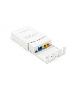 POE удлинитель-делитель уличный RITAR 1/2 ( 1 Вх -2 Вых, 10/100Mpbs POE ) 44-57V- 24W, Переключатель-100/250метров, BOX 140x100x