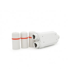 POE удлинитель-делитель RITAR 1/2 IP67 ( 1 Вх -2 Вых, 100Mpbs POE ) 44-57V- 24W, водонепроницаемый, White
