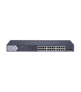 24 портовый гигабитный POE коммутатор Hikvision DS-3E1526P-SI, 24x RJ45 POE(1000M) и 2xSFP (1000M), 320 x 90 x 530 мм