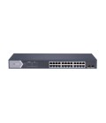 24 портовый гигабитный POE коммутатор Hikvision DS-3E1526P-SI, 24x RJ45 POE(1000M) и 2xSFP (1000M), 320 x 90 x 530 мм
