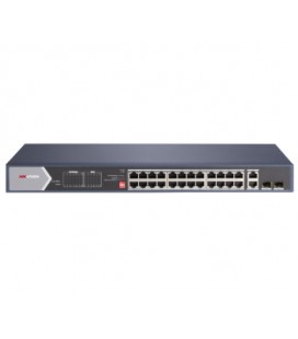 24-портовый неуправляемый Hi-PoE коммутатор Hikvision DS-3E0528HP-E, 20×1000 Мбит/с POE+ (4 Hi-PoE) + 2×1000 Мбит/с SFP