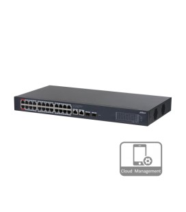 24-портовый гигабитный управляемый PoE коммутатор DH-CS4228-24GT-240 с 24 портами POE 1000Мбит + 2/UP-Link 1000Мбит + 2/SFP 1000
