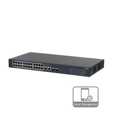 24-портовый гигабитный управляемый PoE коммутатор DH-CS4228-24GT-240 с 24 портами POE 1000Мбит + 2/UP-Link 1000Мбит + 2/SFP 1000