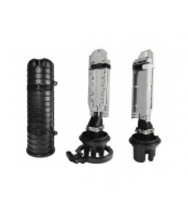 Муфта оптическая Crosver FOSC-TB400/24-1-24 тупикового типа, герметичная, 5 вводов, 4 касеты, до 48 сварок