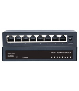 Коммутатор Merlion MG1008 8 портов Ethernet 10/100/1000 Мбит/сек. метал DC 5V 2А. Блок питания в комплекте