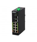 Коммутатор POE DH-LR2110-8ET-120 48V с 8 портами POE 100Мбит + 1 порт UP-Link 1000Мбит + 1 порт SFP, корпус - металл, Black